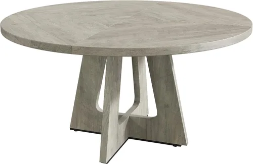Miniatura 8 de GarveeHome Juego de mesa de comedor redonda grande de 47 pulgadas para 4 a 6, mesa de comedor de granja con parte superior y patas de madera