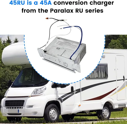 Miniatura 2 de 45RU Rv Componentes de alimentación incorporados W/cargador de batería Convertidor/cargador de tres etapas de corriente de 45 amperios Compatible