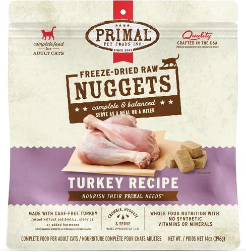 Miniatura 13 de Primal Nuggets de Comida Cruda Liofilizada para Gatos de Cerdo, Comida Completa y Equilibrada o Complemento, Premium, Saludable, Sin Granos, Comida