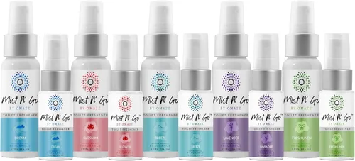 Miniatura 22 de Mist N' Go by Omaze - Aerosol de Baño de Viaje para Inodoro Eliminador de Olores - Aerosol de Inodoro de Viaje para Ambientador de Aire de Baño