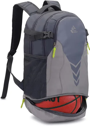 Miniatura 8 de Mochila de baloncesto de 35 litros con compartimento separado para pelotas, para baloncesto, fútbol, voleibol, natación, gimnasio, viajes