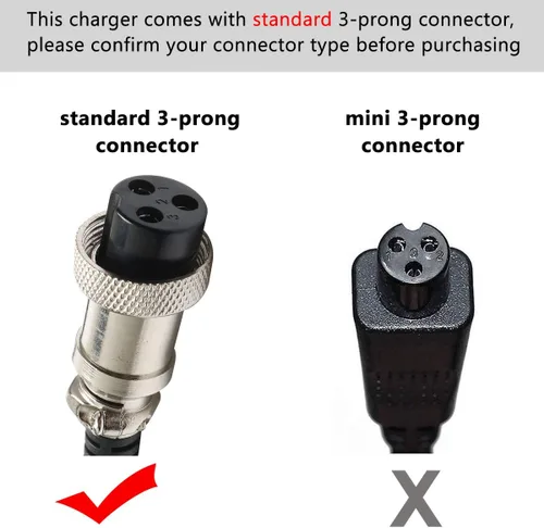 Miniatura 2 de Cargador de batería para ciclomotor de 24 V compatible con Razor MX350 E300 E150 E175 E100 E200 E200S E300S E125 E500 PR200 E225S E325S MX400 ZR350