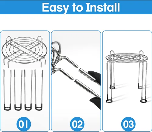 Miniatura 5 de Dreyoo Soporte de filtro de agua de 8 pulgadas de alto por 9 pulgadas de ancho compatible con el sistema de filtro de agua Berkey, soporte de acero