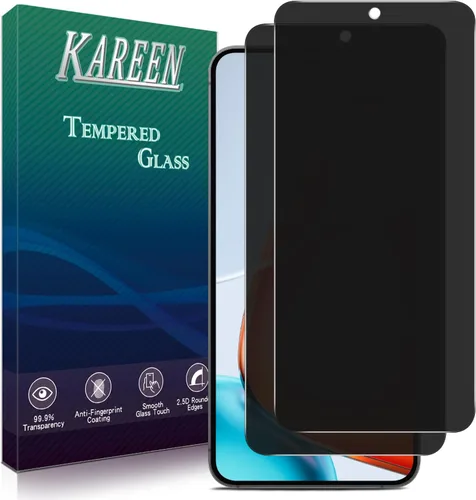 Miniatura 14 de KAREEN Paquete de 2 protectores de pantalla de privacidad para Samsung Galaxy S23 FE 5G / A54 5G anti espía privado de vidrio templado