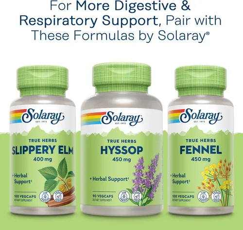 Miniatura 7 de SOLARAY Manzanilla, apoyo calmante para la digestión, el tracto respiratorio y la relajación, 100 porciones, 100 cápsulas vegetales