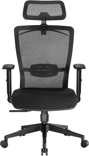 Progressive Desk Ergo Glyder - Silla de aire ergonómica de malla de malla con brazos ajustables y reposacabezas - Silla de computadora con postura