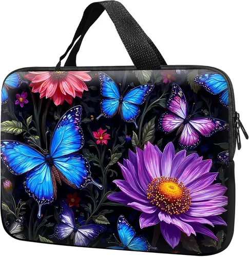 Miniatura 11 de Funda para laptop con asa de 17 pulgadas, impermeable, diseño de leopardo, compatible con MacBook Air, Pro, HP, Dell, Lenovo, ASUS