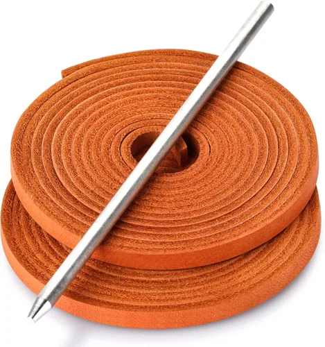 Miniatura 7 de Kit de encaje para guantes de sóftbol y béisbol, reparación de cordones de cuero para guantes de béisbol, relación de lujo, 2 cordones de cuero