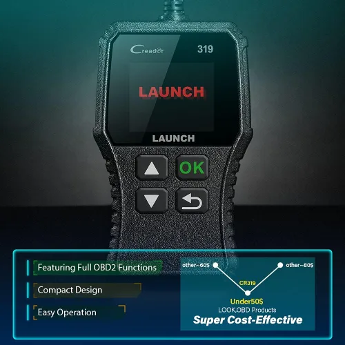 Miniatura 7 de LAUNCH Lector de código de falla del motor del escáner OBD2, lector de código CR319, herramienta de escaneo de diagnóstico CAN soporta búsqueda DTC