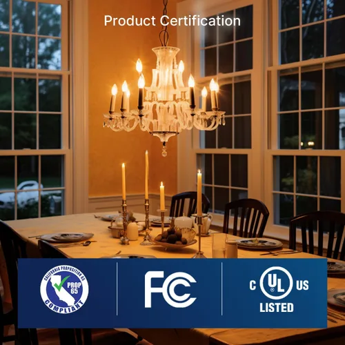 Miniatura 5 de FLSNT Amber LED Candelabra Light Bulbs 40W Equivalent, B11 E12 LED Chandelier Bulbs, 2200K Warm White, Dimmable, 330LM, 96 Pack UL,CA65 Listed.