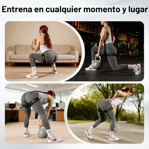 Miniatura 3 de MANUEKLEAR Bandas de restricción de flujo sanguíneo antideslizantes para muslos, bandas de glúteos BFR para mujeres, glúteos, piernas, bandas