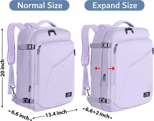 Miniatura 92 de MATEIN - Mochila de viaje extragrande de 10.56 galones, mochila de viaje ampliable apta para aerolíneas, para viajeros de fin de semana, hombres