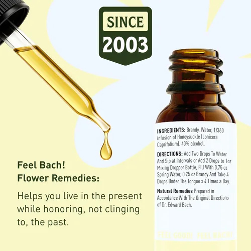Miniatura 3 de Feel Bach! Flower Essence Dropper Madreselva, 0.7 fl oz, 0.7 fl oz