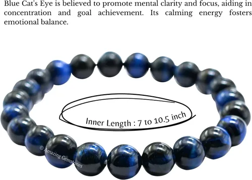 Miniatura 561 de Amazing Gemstone Crystal Bracelet for Women Men's Gifts - Protection Healing Crystal Bracelet - 8mm Gemstone Beaded Stretchable Bracelet Pulseras