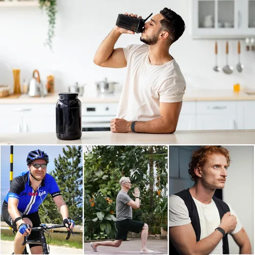 Miniatura 6 de DADO Correa de repuesto deportiva de silicona compatible con WHOOP 5.0, One, Peak y Life Fitness Tracker, transpirable, duradera y cómoda,