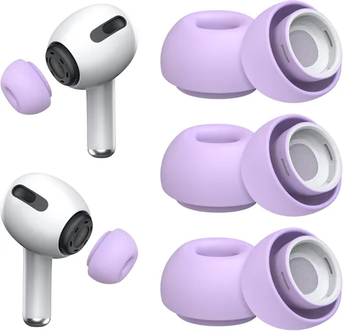 Miniatura 22 de [3 pares] Puntas de repuesto para los oídos para Airpods Pro y Airpods Pro de 2ª generación con orificio de reducción de ruido, puntas de silicona