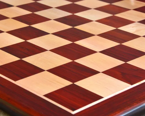 Miniatura 3 de Luxury Solid Wooden Chess Board – Blood Red Bud Rosewood (Padauk), 23" 60 mm Squares Handmade Premium Board