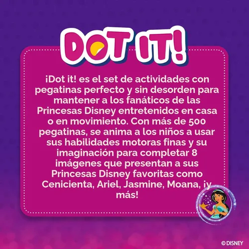 Miniatura 6 de Skillmatics Dot It - Arte adhesivo de princesa Disney, diversión sin desorden para niños, más de 500 calcomanías, kits de manualidades, actividad