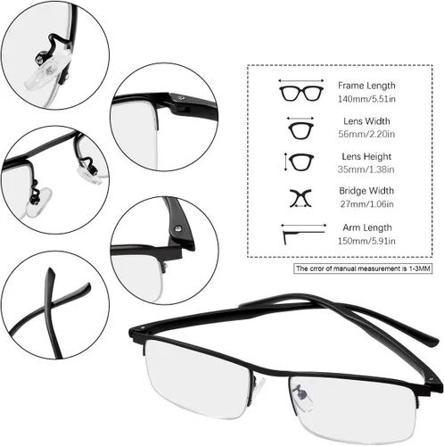 Miniatura 5 de Progressive Multifocus Reading Glasses Blue Light Blocking Multifocal Computer Readers for Men and Women Eyeglasses