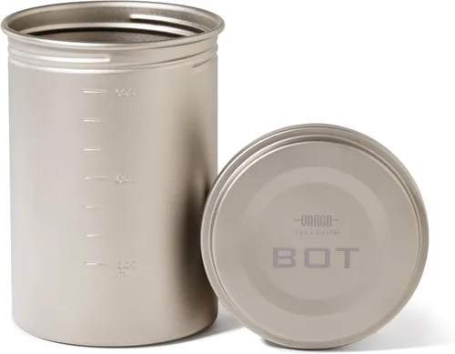 Vargo Serie Titanium BOT | Botella de agua ultraligera de 1 litro (34 onzas) que pesa 5.2 onzas (5.19 oz) | Mochilero camping multiusos