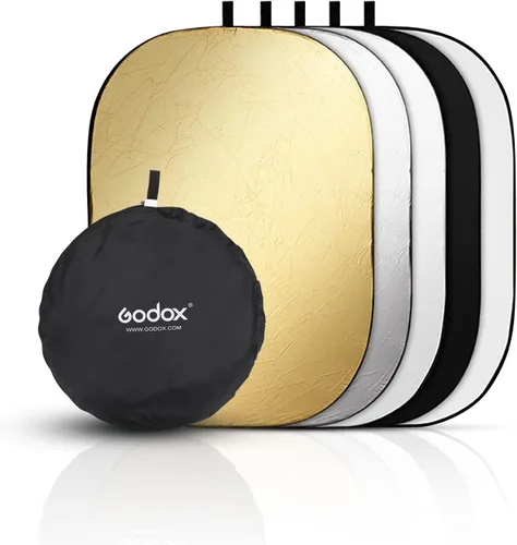 Miniatura 9 de Godox, reflector de luz plegable para fotografía de 60x90 cm, 5 en 1, disco ovalado múltiple difusor con bolsa de transporte - oro, plata, negro