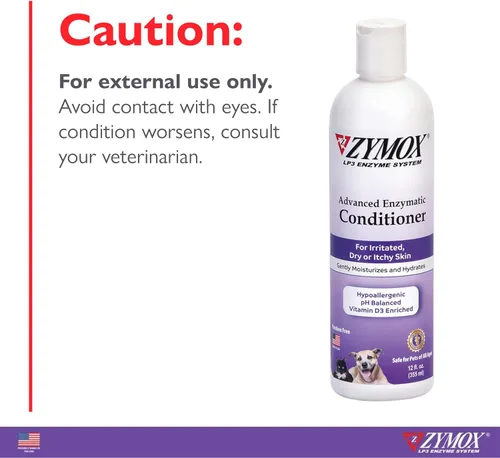 Miniatura 4 de ZYMOX Advanced Enzymatic - Acondicionador sin enjuague, 12 oz. – para mascotas y animales de todas las edades: acondiciona, desenreda, calma e