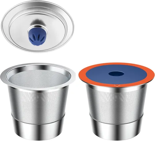 Miniatura 9 de Tazas reutilizables de acero inoxidable K Cups para Keurig 2.0 y 1.0, cápsulas de café reutilizables para cafetera Keurig, paquete de 2 tazas K Cups
