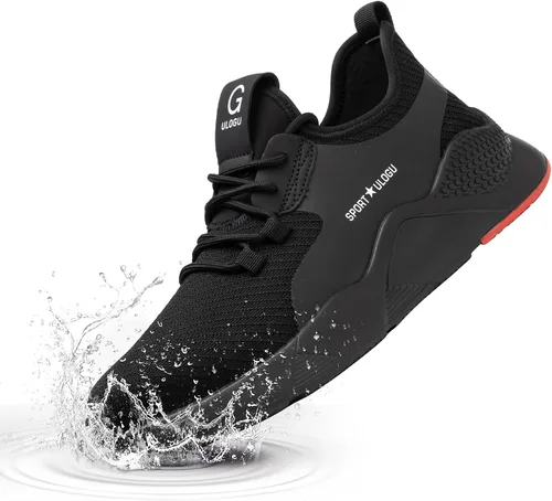 Zapatos de punta de acero impermeables para hombres y mujeres, zapatos de trabajo ligeros, zapatillas de seguridad cómodas a prueba de pinchazos,
