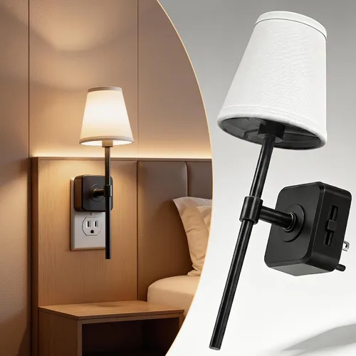 Miniatura 17 de L LOHAS LED Luz nocturna, paquete de 2 luces nocturnas de burbujas de 3000 K enchufables a la pared, luces nocturnas acrílicas con sensor de luz