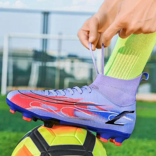 Miniatura 5 de ESXGED Botas de fútbol de alta calidad para mujer, zapatos de fútbol para hombre, zapatos de tacos cómodos para jóvenes, zapatos deportivos