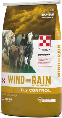 Miniatura 4 de Purina Wind & Rain Texas All Season 7.5 Complete ALTOSID Fly Control Ganado Mineral Bolsa de 50 libras
