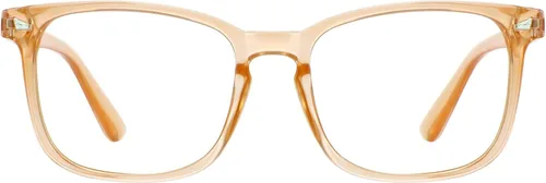 Miniatura 12 de Lentes cuadrados vintage con bloqueo de luz azul, antifatiga ocular, filtro UV, para computadora, lentes anti-luz azul para hombres y mujeres Ámbar
