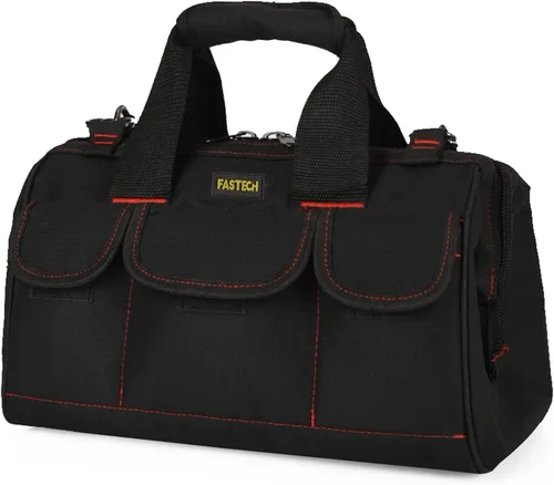 FASTECH Bolsa de herramientas resistente de 22 pulgadas con boca ancha para almacenamiento, transporte y organización de herramientas, bolsa de mano