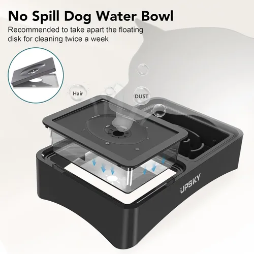 Miniatura 5 de UPSKY Cuencos Elevados para Perros 2-en-1 con Comedero Lento, Soporte con 4 Alturas Ajustables, Cuencos de Agua para Perros sin Derrame, Cuencos No