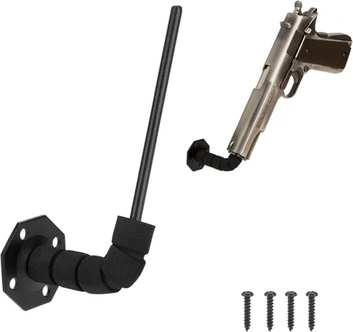 Miniatura 14 de Soporte oculto para pistola de 90/45 grados, para almacenamiento en interiores, montaje en pared y múltiples superficies