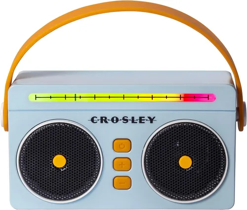 Miniatura 14 de Crosley CR3050A-FG Mini Boombox Altavoz Bluetooth Portátil Retro con Luces LED, Flamingo