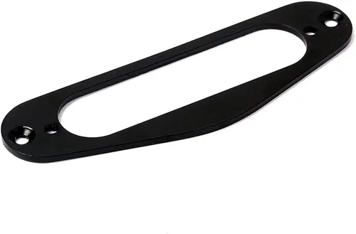Miniatura 6 de Alnicov Anillo de montaje de pastilla de cuello de metal para Stratocaster Strat Single Coil Pickup Negro