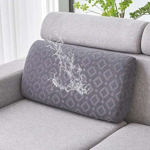 Miniatura 47 de Genina Fundas de cojín para sofá impermeables, fundas elásticas para sofá seccional, funda de cojín lavable, antideslizante, con parte inferior