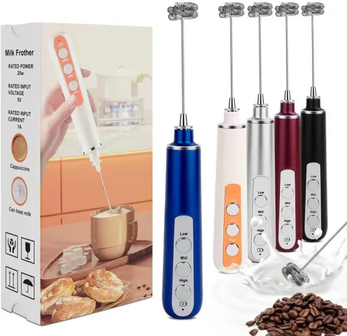 Miniatura 10 de Batidora De Mano Electrica Varita Espumador de Leche de Mano Electrica para Cafetería, Electrodomésticos de Cocina, Espumador Eléctrico Esencial