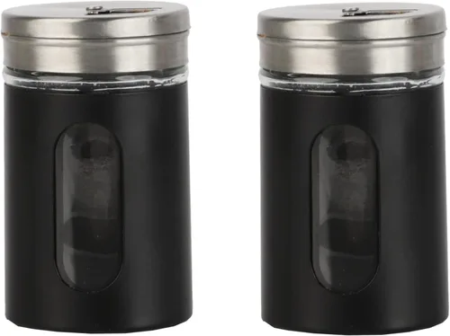 Miniatura 8 de Aqua Salt Pepper Shakers Retro Spice Jars - Juego de 2