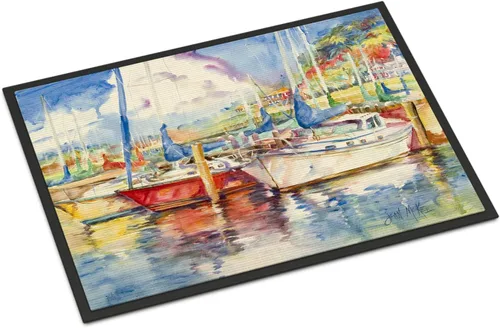 Miniatura 57 de Caroline's Treasures JMK1017JMAT - Tapete de caza de rana garza azul, 24 x 36 pulgadas, tapete para puerta delantera, interior y exterior