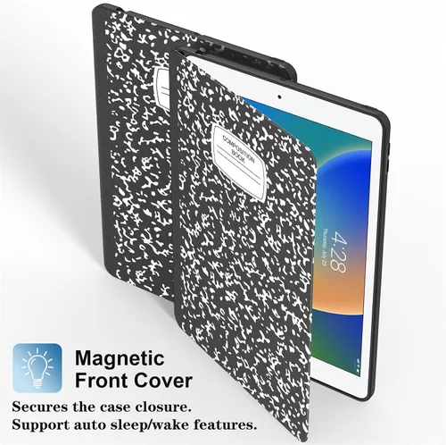 Miniatura 4 de Supveco Funda para iPad de 9ª/8ª/7ª Generación 10.2 pulgadas (Modelo 2021/2020/2019) con Soporte para Lápiz, Funda Folio Premium con Soporte