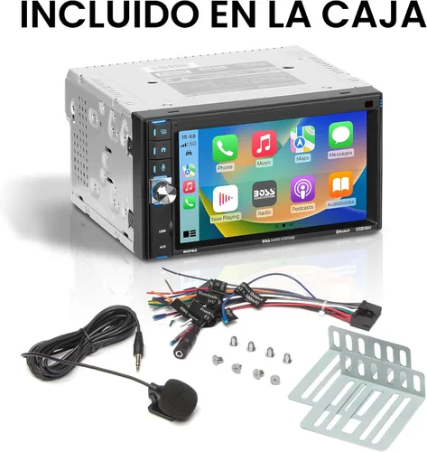 Miniatura 6 de BOSS Audio Systems BCP62 Estéreo para Auto - Apple CarPlay, Doble DIN, Pantalla Táctil Capacitiva de 6.2 Pulgadas, Bluetooth, Sin Reproductor