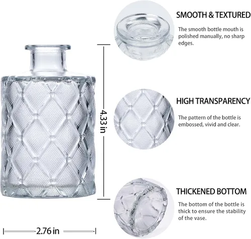 Miniatura 6 de Juego de jarrones de cristal, 24 jarrones pequeños para arreglos florales, bonito jarrón a granel para decoración de mesa de centro de mesa