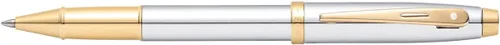 Miniatura 10 de Sheaffer 100 Bolígrafo de laca negra brillante con ribete cromado pulido