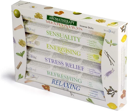 Miniatura 2 de 120 varillas de incienso premium de aromaterapia de Stamford Hex Range - Paquete de regalo de incienso relajante, alivio del estrés, meditación