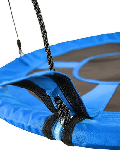 Miniatura 6 de Juego de asiento de columpio de árbol colgante de cuerda gigante con diseño de nido de disco, resistente, fácil de instalar, para niños y adultos