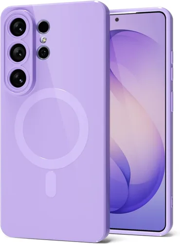 Miniatura 116 de Svanove para Samsung Galaxy S22 Funda de teléfono de silicona magnética, compatible con Magsafe, linda para mujeres, brillante color brillante, gel