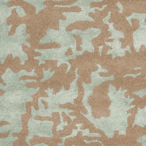 Miniatura 6 de SAFAVIEH Soho Collection SOH525B - Alfombra cuadrada de lana de primera calidad, hecha a mano, color gris topo y azul claro, 6 pies Gris pardo/azul