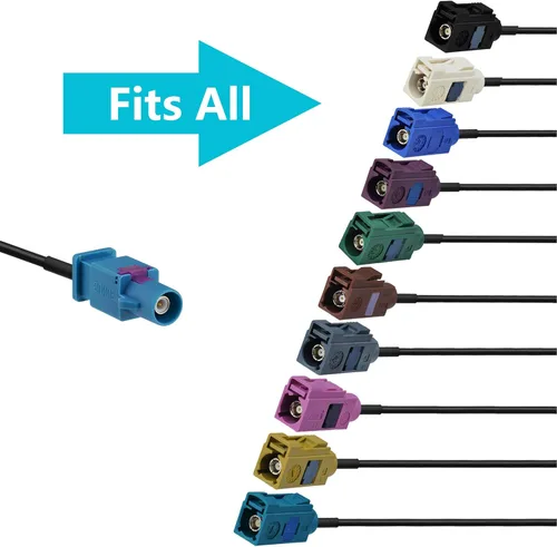 Miniatura 4 de Bingfu Fakra Z macho a macho cable adaptador de antena de coche 11.8 in 12 pulgadas para coche estéreo Android unidad principal navegación GPS FM AM